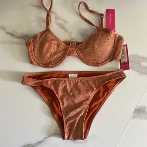 BNWT Target terracotta sparkly bikini set